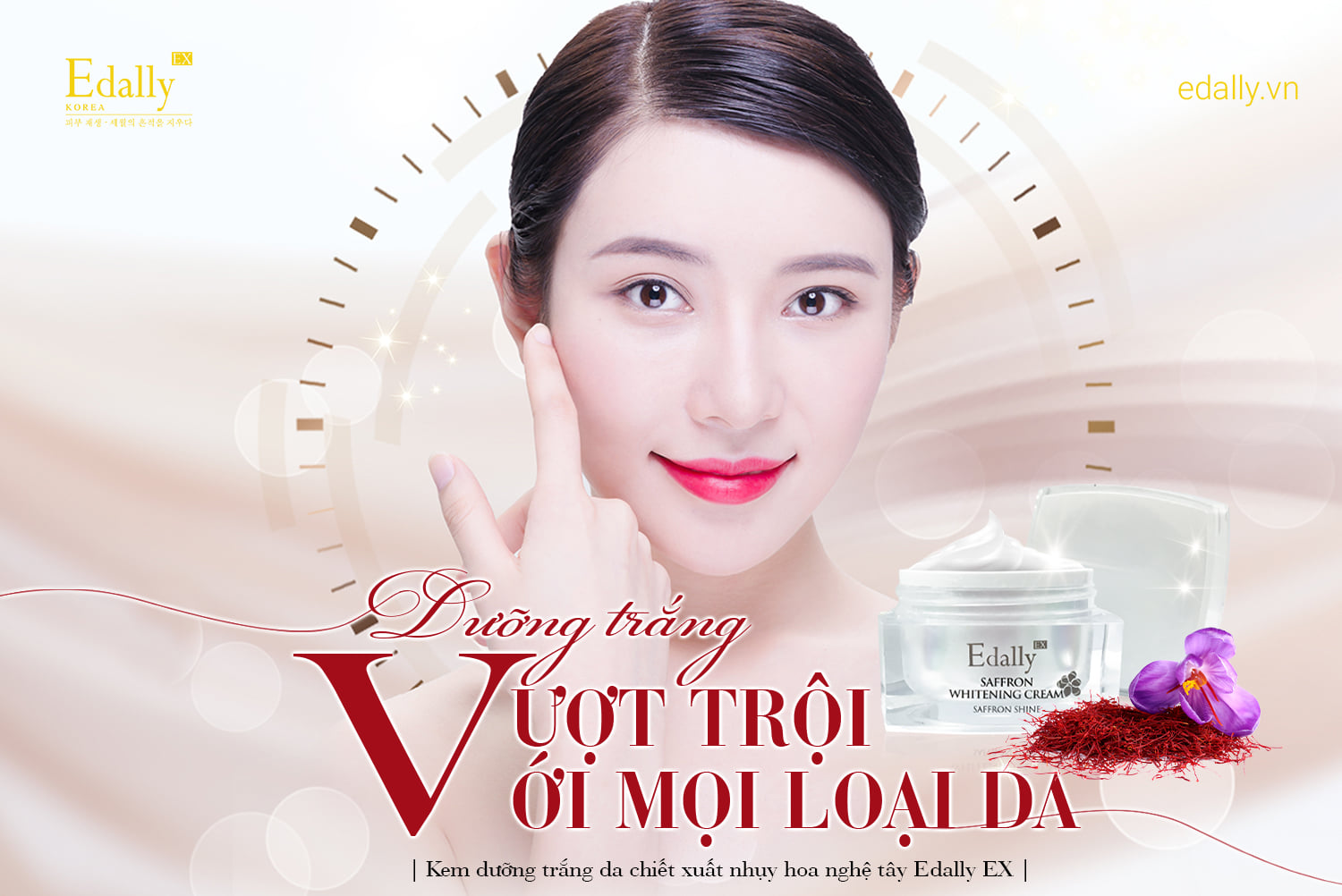 Kem dưỡng trắng da chiết xuất nhụy hoa nghệ tây Edally EX - Dưỡng trắng vượt trội với mọi loại da